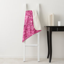 Hot Pink Multi-Texture Square Weave Muster