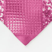 Hot Pink Multi-Texture Square Weave Pattern Fleecedecke (Ecke)