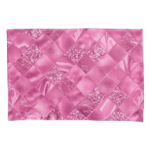 Hot Pink Multi-Texture Square Weave Pattern