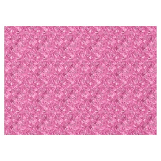 Hot Pink Multi-Texture Square Weave Pattern Tischdecke (Vorderseite (Horizontal))