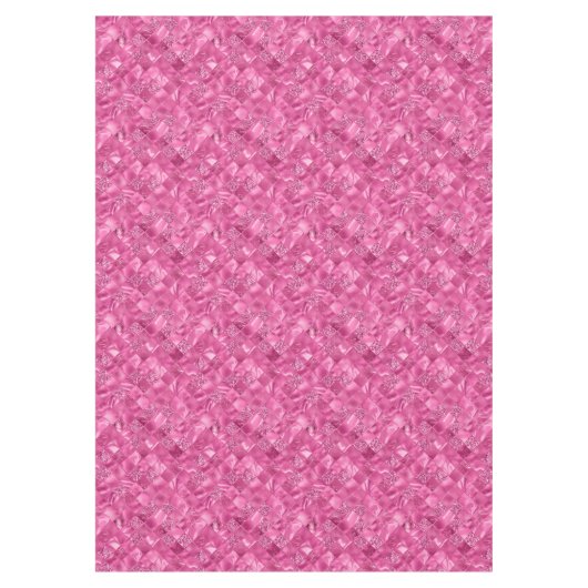 Hot Pink Multi-Texture Square Weave Pattern Tischdecke (Vorderseite)