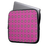 Hot-Pink-Multicolor-Schaltmuster Laptopschutzhülle (Vorderseite Links)