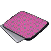 Hot-Pink-Multicolor-Schaltmuster Laptopschutzhülle (Vorne Knopf)