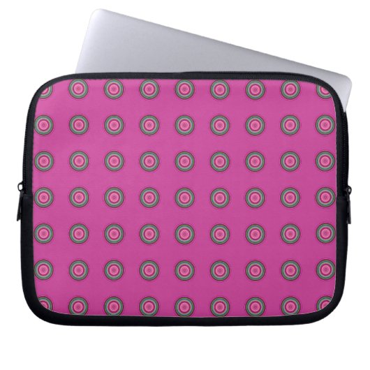 Hot-Pink-Multicolor-Schaltmuster Laptopschutzhülle (Vorderseite)