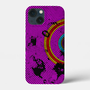 Hot Pink Multicolor Vinyl Disk Textur Muster Case-Mate iPhone Hülle
