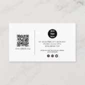 Hot Pink Nails Tropfen Nail Art Manicure QR Code Visitenkarte (Rückseite)