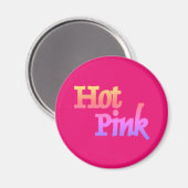 Hot Pink-Name-Magnet Magnet (Vorderseite/Rückseite)