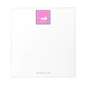 Hot Pink Nantucket (Sconset) Zip-Code Note Pad Notizblock (Vorderseite)