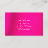 Hot Pink Neon Hair Visitenkarte (Rückseite)