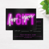 Hot Pink Neon Sign Geschenkgutschein (Schreibtisch)