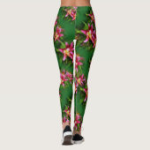 Hot Pink Olympic Torch Lilies Leggings (Rückseite)