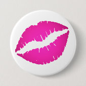Hot Pink Ombre Kiss Button (Vorderseite)