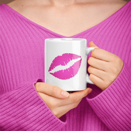 Hot Pink Ombre Lipstick Kiss Kaffeetasse