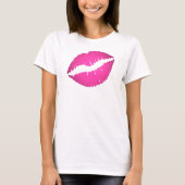 Hot Pink Ombre Lipstick Kiss T-Shirt (Vorderseite)