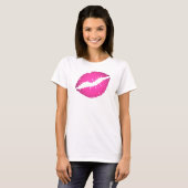 Hot Pink Ombre Lipstick Kiss T-Shirt (Vorne ganz)