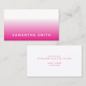 Hot Pink Ombre Visitenkarte (Vorne/Hinten)