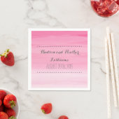 Hot Pink Ombre Wedding Napkins Serviette (Beispiel)