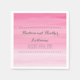 Hot Pink Ombre Wedding Napkins Serviette