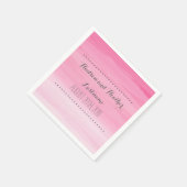 Hot Pink Ombre Wedding Napkins Serviette (Ecke)
