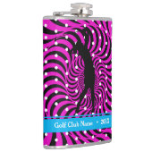 Hot Pink Opti-Dot "Birdie Juice" Flasche Flasche Flachmann (Rechts)