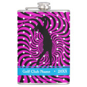 Hot Pink Opti-Dot "Birdie Juice" Flasche Flasche Flachmann (Vorderseite)