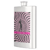 Hot Pink Opti-Dot "Birdie Juice" Flasche Flasche Flachmann (Links)