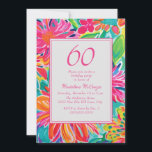 Hot Pink Orange Blume 60. Geburtstag Einladung<br><div class="desc">Heiß rosa,  orange und grün Aquarell tropische Blumen 60. Geburtstag Einladung für sie. Kontaktieren Sie mich,  um Hilfe bei Ihren Anpassungen zu erhalten oder um zusätzliche Matching oder Koordination von Zazzle Produkten für Ihre Veranstaltung zu beantragen.</div>