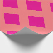 Hot Pink Orange Schachbrett Patterns Boho farbenfr Geschenkpapier (Ecke)