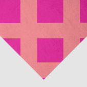 Hot Pink Orange Schachbrett Patterns Boho farbenfr Seidenpapier (Detail)