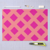 Hot Pink Orange Schachbrett Patterns Boho farbenfr Seidenpapier (Handwerk)