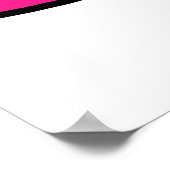 Hot Pink Orange White Circles Poster (Ecke)