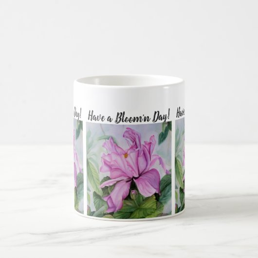 Hot Pink Orchid Wasserfarbe Blume Kaffeetasse (Mittel)
