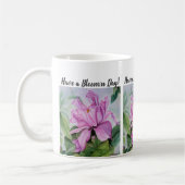 Hot Pink Orchid Wasserfarbe Blume Kaffeetasse (Links)