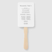 Hot Pink Orchids Tropical Floral Wedding Fächer (Rückseite)