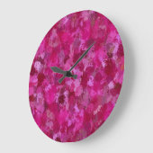Hot Pink Paint Balls Große Wanduhr (Winkel)