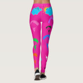 Hot Pink Paragliding Pixie Sonnenschein Leggings (Rückseite)