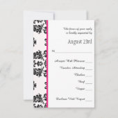 Hot Pink Pariser Eiffelturm UAWG Wedding Card RSVP Karte (Vorderseite)