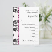Hot Pink Pariser Eiffelturm UAWG Wedding Card RSVP Karte (Stehend Vorderseite)