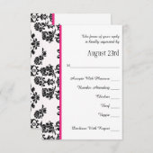 Hot Pink Pariser Eiffelturm UAWG Wedding Card RSVP Karte (Vorne/Hinten)