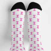 Hot Pink Pattern Socken (Oben)