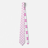 Hot Pink Pattern Socken Krawatte (Vorderseite)