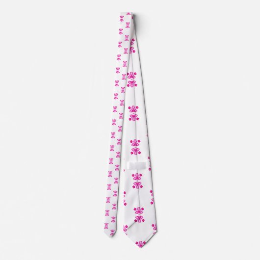 Hot Pink Pattern Socken Krawatte (Rückseite)