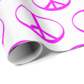 Hot-Pink PEACE SIGNAD Wrapping Paper Geschenkpapier (Rolleneckpunkt)