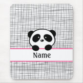 Hot Pink Personalisiert Panda Bären Mouse Pad Mousepad (Vorne)