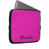 Hot Pink Personalized  Laptop Sleeve (Vorne Rechts)