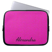Hot Pink Personalized Laptop Sleeve (Vorderseite)