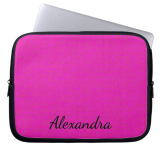 Hot Pink Personalized Laptop Sleeve