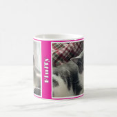 Hot Pink Pet Photos and Names Kaffeetasse (Mittel)