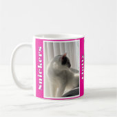 Hot Pink Pet Photos and Names Kaffeetasse (Links)