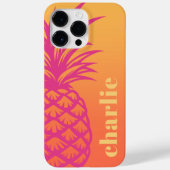 Hot pink pineapple orange yellow gradient retro Case-Mate iPhone hülle (Rückseite)